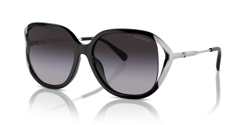 แว่นกันแดด Coach HC8396U-50028G Black Grey Gradient แว่นกันแดด Coach HC8396U-50028G มุมเฉียง สีดำ สำหรับผู้หญิง