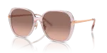 แว่นกันแดด Coach HC8403D-570513 Transparent Pink Brown Pink Gradient แว่นกันแดด Coach HC8403D-570513 มุมเฉียง สีชมพูโปร่งใส สำหรับผู้หญิง