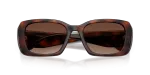 แว่นกันแดด Coach HC8435U-5120T5 Dark Tortoise Brown Gradient Polarized แว่นกันแดด Coach HC8435U-5120T5 close-up ด้านหน้า