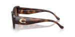 แว่นกันแดด Coach HC8435U-5120T5 Dark Tortoise Brown Gradient Polarized แว่นกันแดด Coach HC8435U-5120T5 มุมข้าง ขาแว่นสีลายเต่าเข้ม