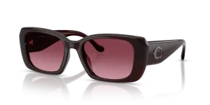 แว่นกันแดด Coach HC8435U-59158H มุมเฉียง สีเมอร์ลอทมิลค์กี้ สำหรับผู้หญิง