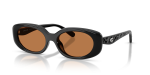แว่นกันแดด Coach HC8443D-500273 Black Amber Solid