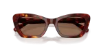 แว่นกันแดด Coach HC8452U-593873 Walnut Tortoise Brown Solid แว่นกันแดด Coach HC8452U-593873 close-up ด้านหน้า