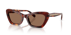แว่นกันแดด Coach HC8452U-593873 มุมเฉียง สี Walnut Tortoise สำหรับผู้หญิง