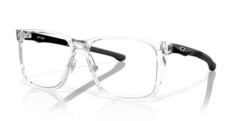กรอบแว่นสายตา Oakley Hip Tone OX8182-03 Polished Clear แว่นสายตา Oakley OX8182-03 มุมเฉียง สี Polished Clear สำหรับผู้ชาย