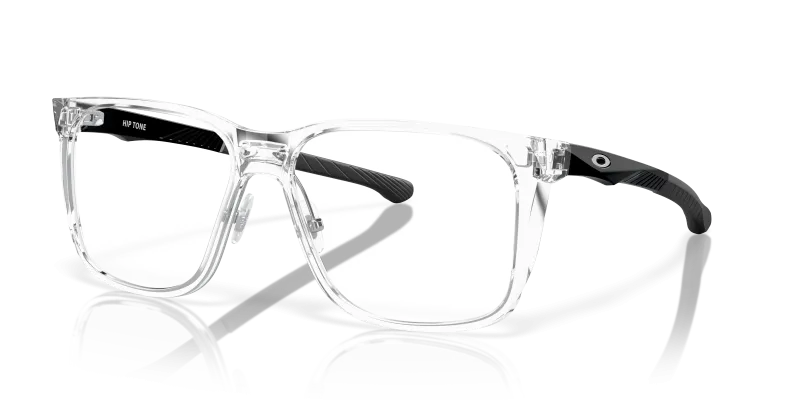 กรอบแว่นสายตา Oakley Hip Tone OX8182-03 Polished Clear แว่นสายตา Oakley OX8182-03 มุมเฉียง สี Polished Clear สำหรับผู้ชาย