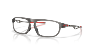 แว่นสายตา Oakley OX8203-02 มุมเฉียง สี Satin Grey Smoke สำหรับผู้ใช้ทุกเพศ