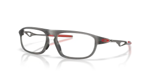 แว่นสายตา Oakley OX8203-02 มุมเฉียง สี Satin Grey Smoke สำหรับผู้ใช้ทุกเพศ