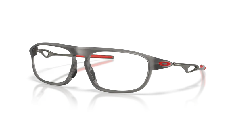 กรอบแว่นสายตา Oakley Neomata OX8203-02 Satin Grey Smoke แว่นสายตา Oakley OX8203-02 มุมเฉียง สี Satin Grey Smoke สำหรับผู้ใช้ทุกเพศ
