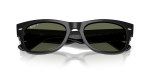 แว่นกันแดด Rayban Mega Wayfarer II RB0832SF-601/58 Black Polar Green แว่นกันแดด Rayban RB0832SF-601/58 close-up ด้านหน้า