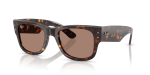 แว่นกันแดด Rayban RB0840SF-902/1A มุมเฉียง สีฮาวานา สำหรับผู้ใช้ทุกเพศ