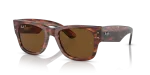 แว่นกันแดด Rayban Mega Wayfarer RB0840SF-954/57 Striped Havana Polar Brown แว่นกันแดด Rayban RB0840SF-954/57 มุมเฉียง สีแถบฮาวานา สำหรับผู้ใช้ทุกเพศ