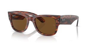 แว่นกันแดด Rayban RB0840SF-954/57 มุมเฉียง สีแถบฮาวานา สำหรับผู้ใช้ทุกเพศ
