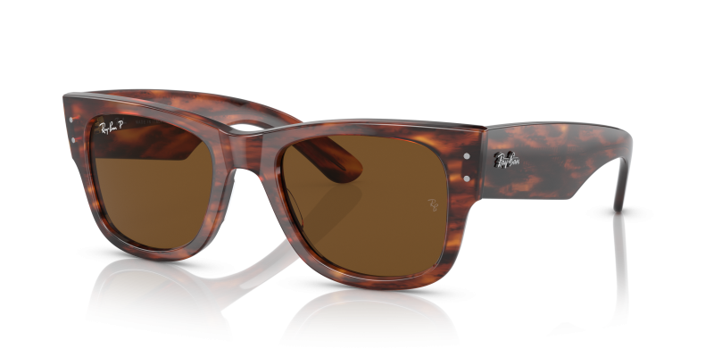 แว่นกันแดด Rayban RB0840SF-954/57 มุมเฉียง สีแถบฮาวานา สำหรับผู้ใช้ทุกเพศ