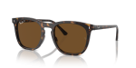แว่นกันแดด Rayban RB2210F-902/57 มุมเฉียง สีฮาวานา สำหรับผู้ใช้ทุกเพศ
