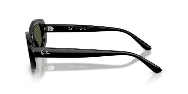 แว่นกันแดด Rayban RB2221F-901/31 มุมข้าง ขาแว่นสีดำ