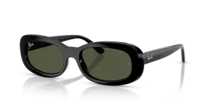 แว่นกันแดด Rayban RB2221F-901/31 มุมเฉียง สีดำ สำหรับผู้หญิง