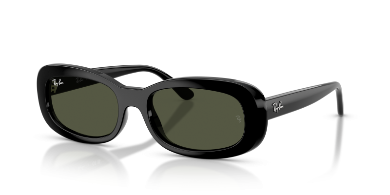 แว่นกันแดด Rayban RB2221F-901/31 มุมเฉียง สีดำ สำหรับผู้หญิง