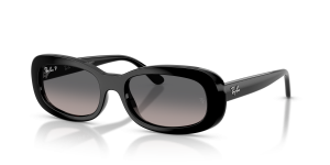 แว่นกันแดด Rayban RB2221F-901/M3 มุมเฉียง สีดำ สำหรับผู้หญิง