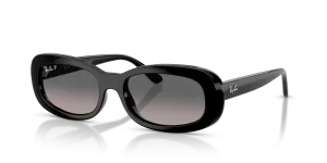 แว่นกันแดด Rayban RB2221F-901/M3 มุมเฉียง สีดำ สำหรับผู้หญิง