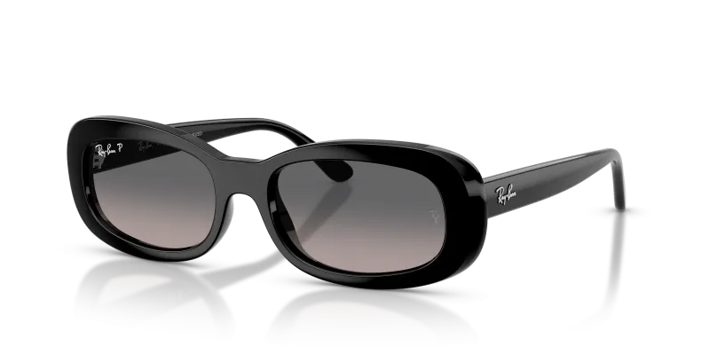 แว่นกันแดด Rayban RB2221F-901/M3 Black Gradient Grey Polarized แว่นกันแดด Rayban RB2221F-901/M3 มุมเฉียง สีดำ สำหรับผู้หญิง
