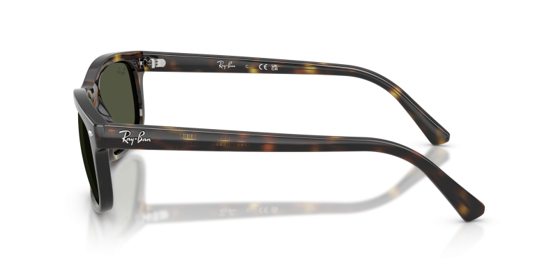แว่นกันแดด Rayban RB2224F-710/31 มุมข้าง ขาแว่นสีฮาวานา