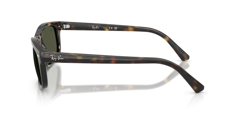 แว่นกันแดด Rayban RB2224F-710/31 มุมข้าง ขาแว่นสีฮาวานา