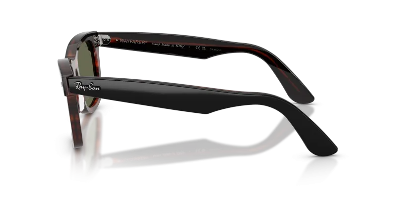 แว่นกันแดด Rayban RB2240F-144058 มุมข้าง ขาแว่นสีดำพื้นฮาวานา