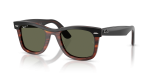 แว่นกันแดด Rayban RB2240F-144058 มุมเฉียง สีดำพื้นฮาวานา สำหรับผู้ใช้ทุกเพศ