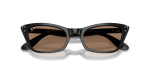 แว่นกันแดด Rayban Lady Burbank RB2299-901/73 Black Brown แว่นกันแดด Rayban RB2299-901/73 close-up ด้านหน้า