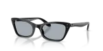 แว่นกันแดด Rayban Lady Burbank RB2299-901/R5 Black Blue แว่นกันแดด Rayban RB2299-901/R5 มุมเฉียง สีดำ สำหรับผู้หญิง