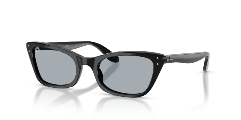แว่นกันแดด Rayban Lady Burbank RB2299-901/R5 Black Blue แว่นกันแดด Rayban RB2299-901/R5 มุมเฉียง สีดำ สำหรับผู้หญิง