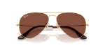 แว่นกันแดด Rayban Aviator RB3025-001/C5 Arista Red แว่นกันแดด Rayban RB3025-001/C5 close-up ด้านหน้า
