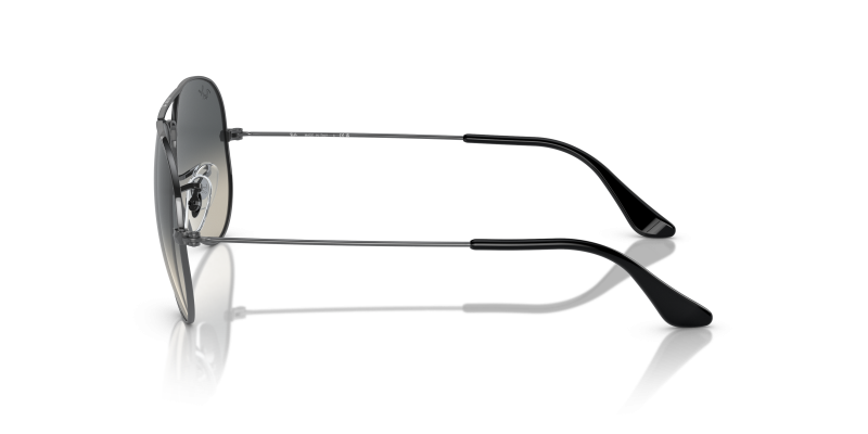แว่นกันแดด Rayban RB3025-004/71 มุมข้าง ขาแว่นสีกันเมทัล