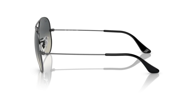 แว่นกันแดด Rayban RB3025-004/71 มุมข้าง ขาแว่นสีกันเมทัล