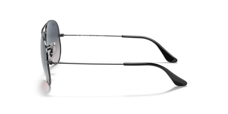 แว่นกันแดด Rayban RB3025-004/78 มุมข้าง ขาแว่นสีกันเมทัล