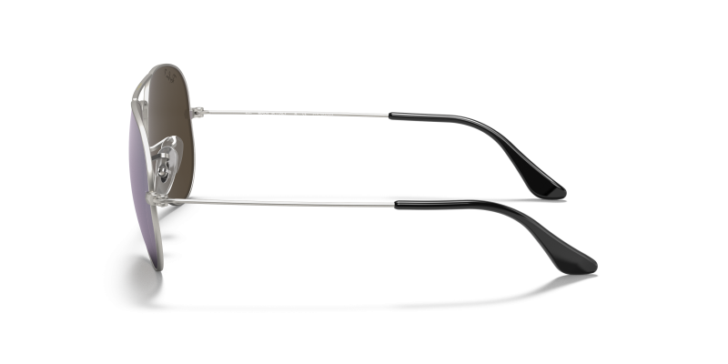 แว่นกันแดด Rayban RB3025-019/W3 มุมข้าง ขาแว่นสีเงิน