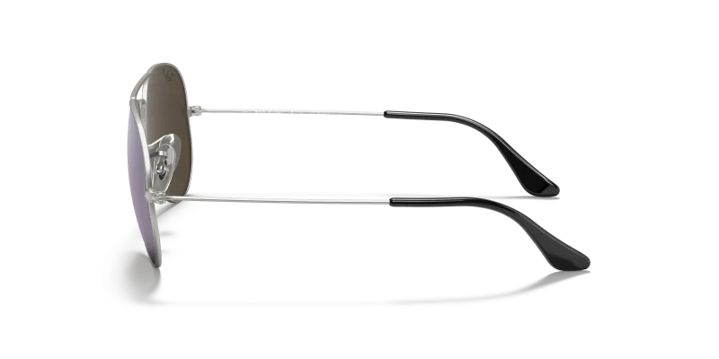 แว่นกันแดด Rayban RB3025-019/W3 มุมข้าง ขาแว่นสีเงิน