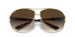 แว่นกันแดด Rayban RB3386-001/13 Arista Brown Gradient แว่นกันแดด Rayban RB3386-001/13 close-up ด้านหน้า