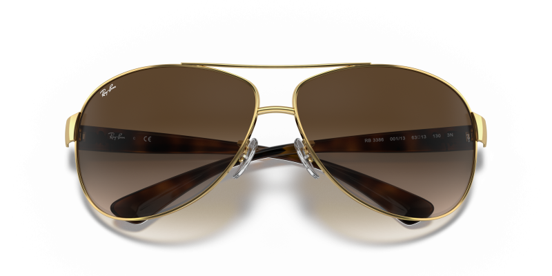 แว่นกันแดด Rayban RB3386-001/13 close-up ด้านหน้า