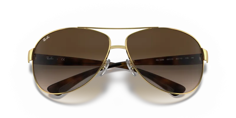 แว่นกันแดด Rayban RB3386-001/13 close-up ด้านหน้า