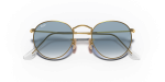 แว่นกันแดด Rayban Round Metal RB3447N-001/3F Arista Clear Gradient Light Blue แว่นกันแดด Rayban RB3447N-001/3F close-up ด้านหน้า