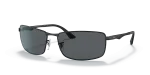 แว่นกันแดด Rayban RB3498-006/81 มุมเฉียง สีดำ สำหรับผู้ชาย