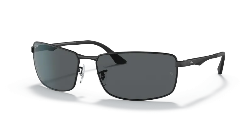 แว่นกันแดด Rayban RB3498-006/81 มุมเฉียง สีดำ สำหรับผู้ชาย