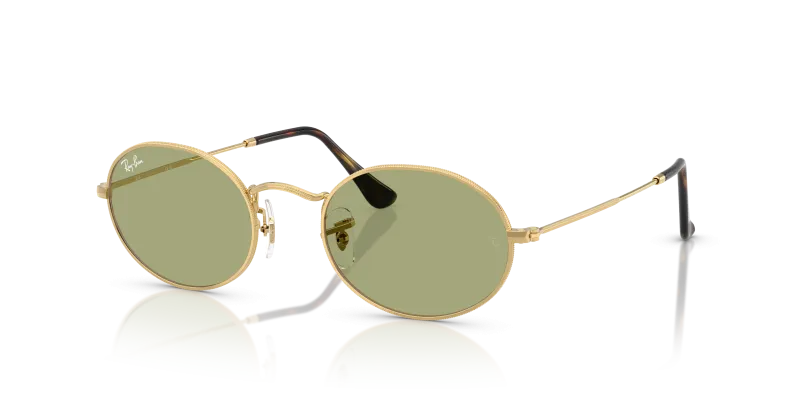 แว่นกันแดด Rayban Oval RB3547-001/4E Arista Bottle Green แว่นกันแดด Rayban RB3547-001/4E มุมเฉียง สีอะริสต้า สำหรับผู้ใช้ทุกเพศ