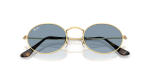 แว่นกันแดด Rayban Oval RB3547-001/56 Arista Blue แว่นกันแดด Rayban RB3547-001/56 close-up ด้านหน้า