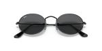 แว่นกันแดด Rayban Oval RB3547-002/B1 Black Dark Grey แว่นกันแดด Rayban RB3547-002/B1 close-up ด้านหน้า