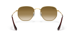 แว่นกันแดด Rayban Hexagonal RB3548-001/51 Arista Light Brown Gradient แว่นกันแดด Rayban RB3548-001/51 ขาแว่นด้านใน