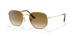 แว่นกันแดด Rayban Hexagonal RB3548-001/51 Arista Light Brown Gradient แว่นกันแดด Rayban RB3548-001/51 มุมเฉียง สีอะริสต้า สำหรับผู้ใช้ทุกเพศ