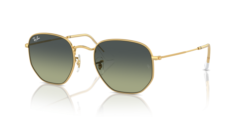 แว่นกันแดด Rayban Hexagonal RB3548-001/BH Arista Green Vintage แว่นกันแดด Rayban RB3548-001/BH มุมเฉียง สีอะริสต้า สำหรับผู้ใช้ทุกเพศ